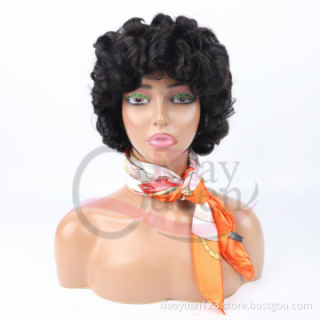 Mayqueen Hair Vendor Cheap Wholesale 10A Glueless #1B Color Machine Made Wig 100% Virgin Human Hair Wigs no Lace For Black Women